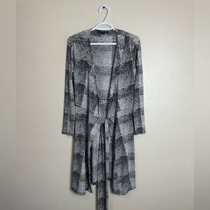 Banana Republic Size S Black & White Abstract Knit Cardigan